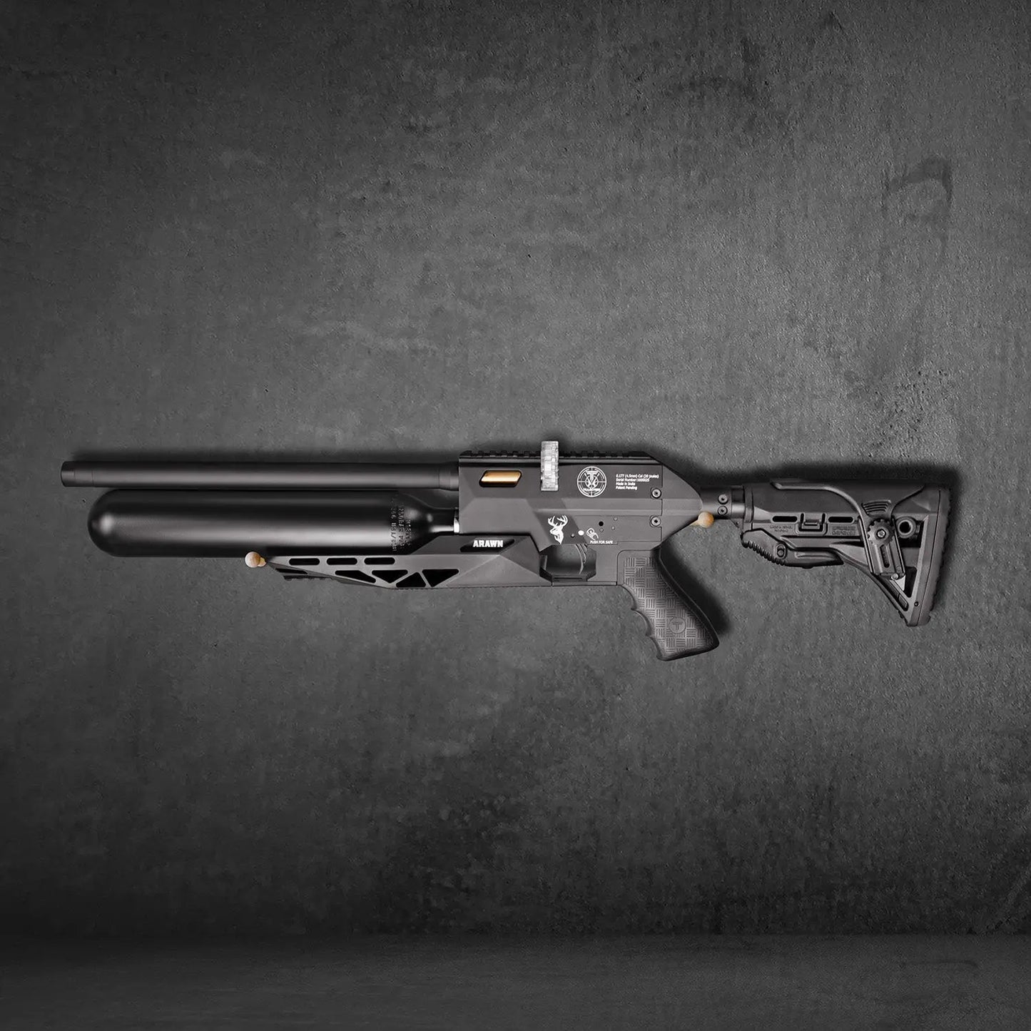 High-performance air gun by Trajectron Sports Pvt. Ltd. with sleek design and advanced features