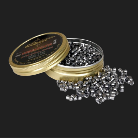 QYS Streamlined .177 Heavy Airgun Pellets (9.56 gr) – 500 Count Tin